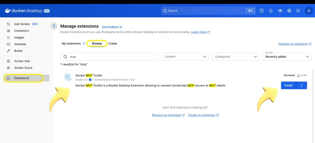 Ativar docker mcp toolkit